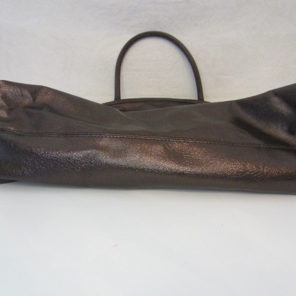 Lancome Brown/Gold Large Makeup/Overnight Bag Double Handle Zip Closure - Picture 4 of 9